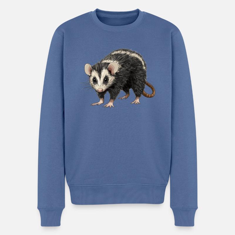 Opossum Opossums - Männer Premium Bio Pullover - Taubenblau