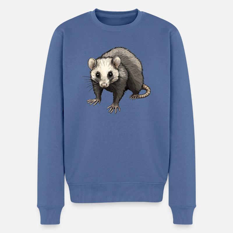 Opossum Opossums - Männer Premium Bio Pullover - Taubenblau