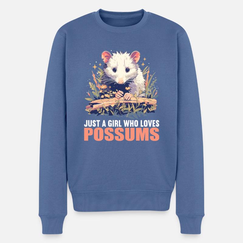 Opossum Opossums - Männer Premium Bio Pullover - Taubenblau