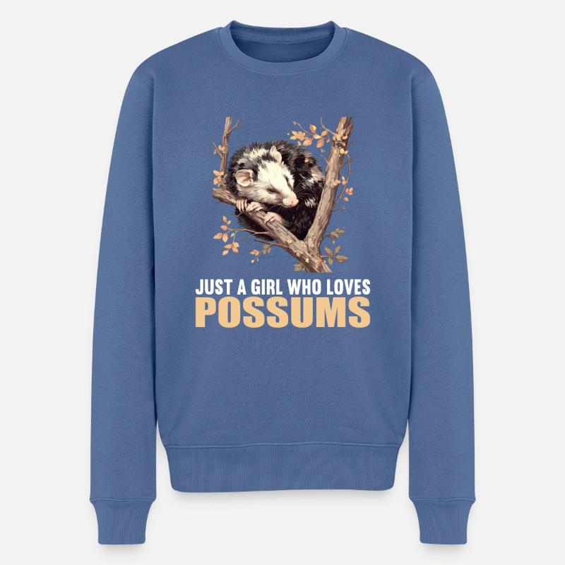 Opossum Opossums - Männer Premium Bio Pullover - Taubenblau