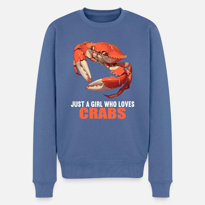 Crabe Crabe - Pull Premium bio Homme - bleu pigeon