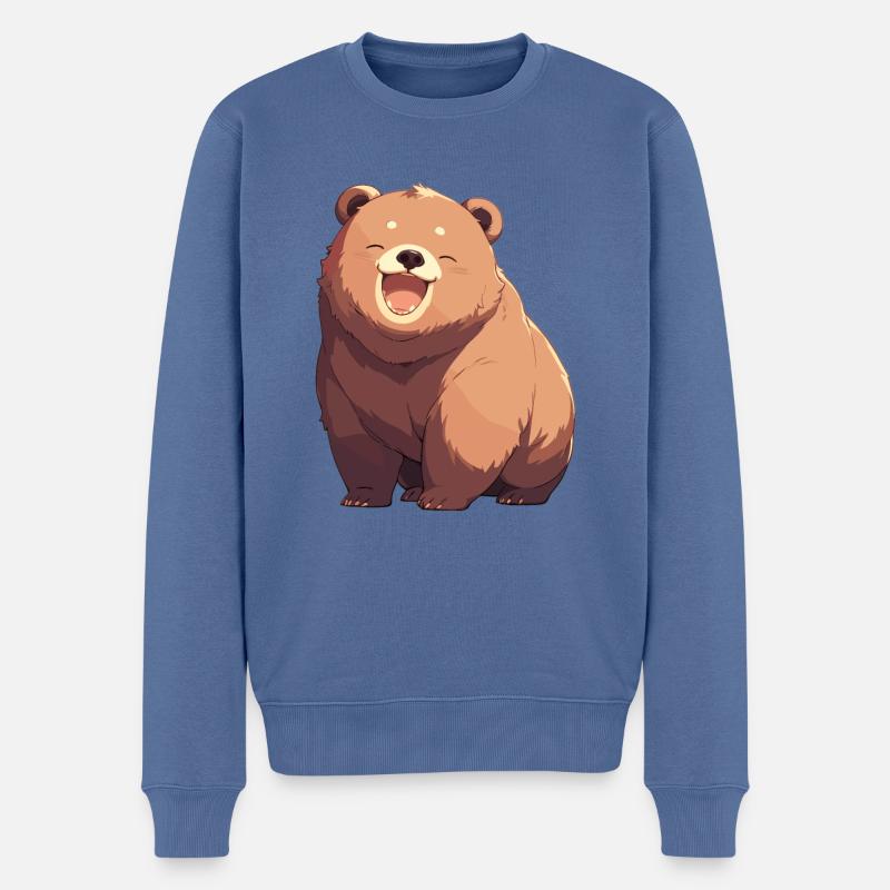 Grizzlybären Grizzlybär - Männer Premium Bio Pullover - Taubenblau