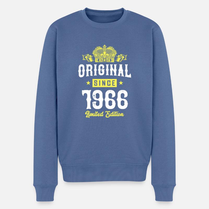 1966 limited edition - Männer Premium Bio Pullover - Taubenblau