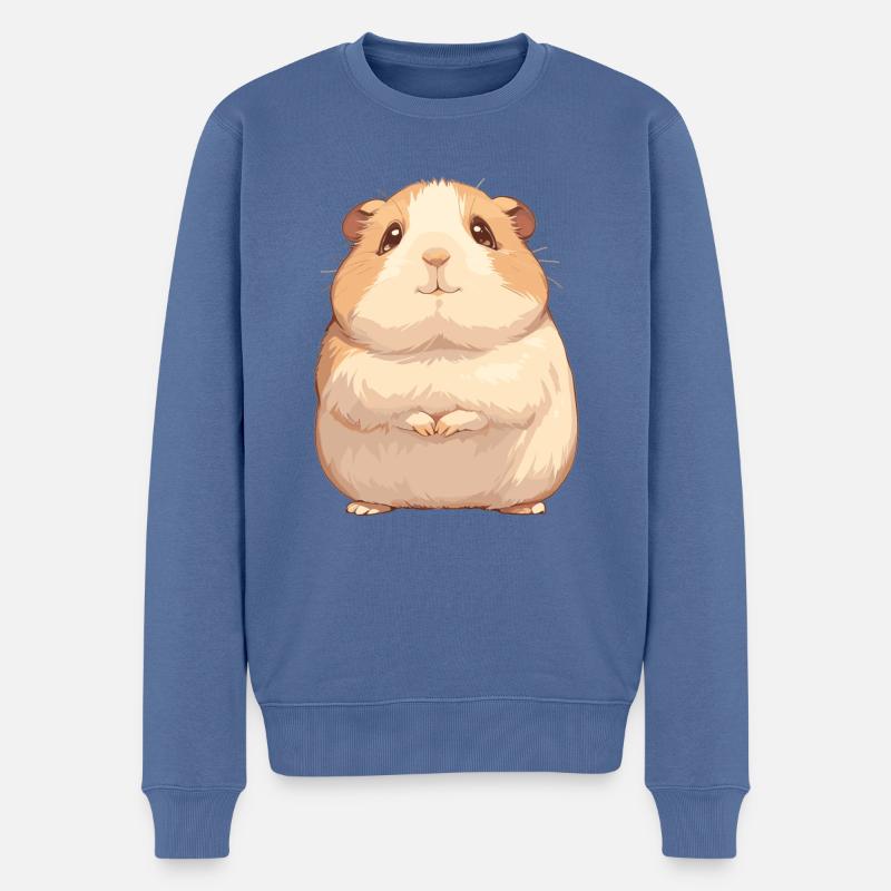 Meerschweinchen - Männer Premium Bio Pullover - Taubenblau