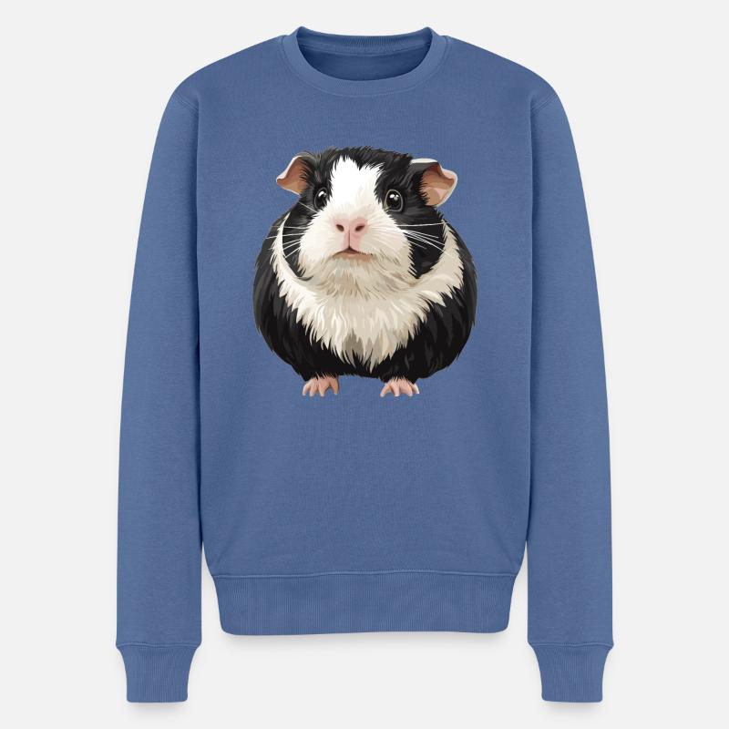 Meerschweinchen - Männer Premium Bio Pullover - Taubenblau