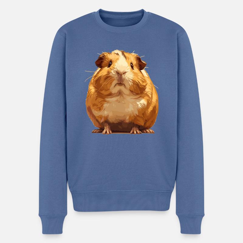 Meerschweinchen - Männer Premium Bio Pullover - Taubenblau