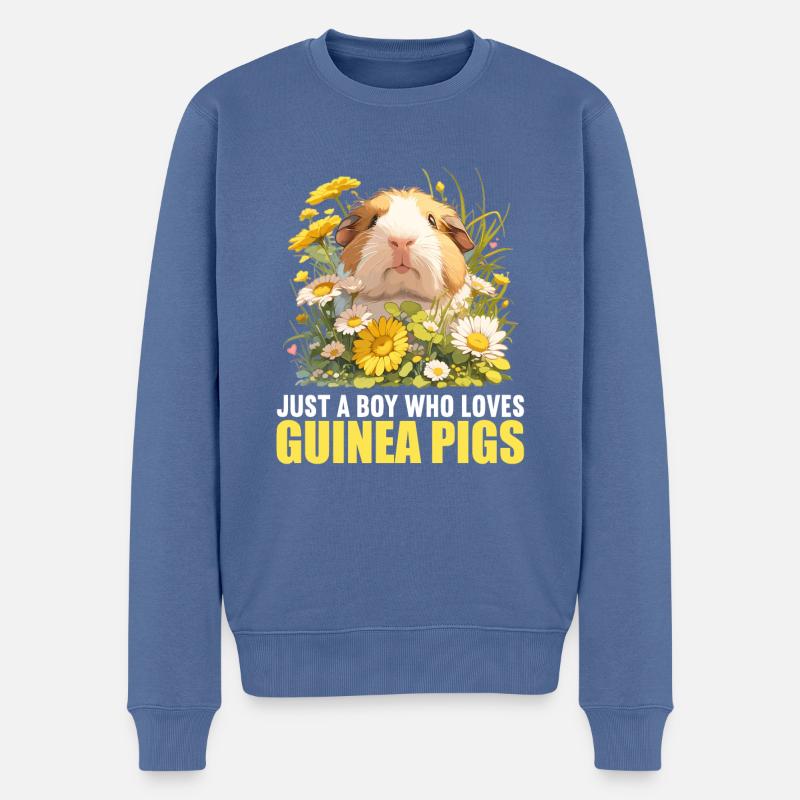 Meerschweinchen - Männer Premium Bio Pullover - Taubenblau
