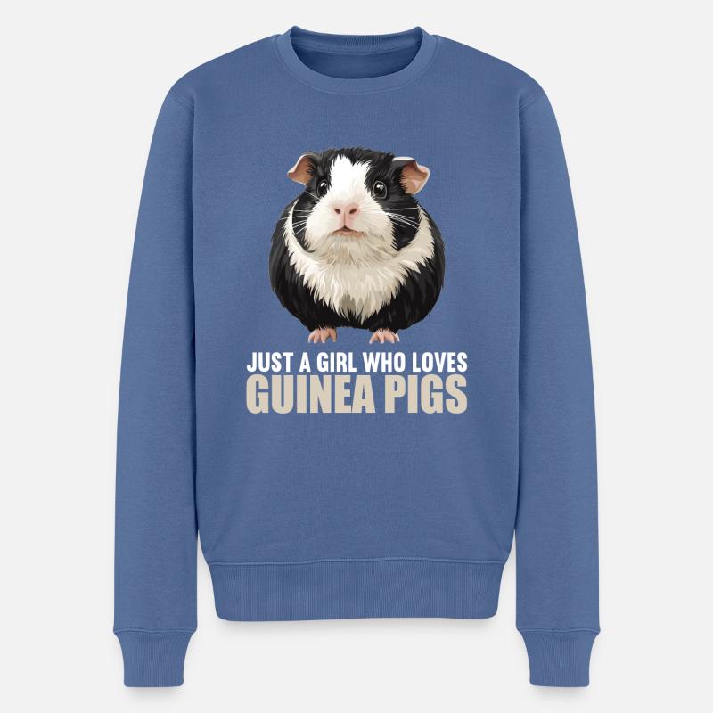 Meerschweinchen - Männer Premium Bio Pullover - Taubenblau