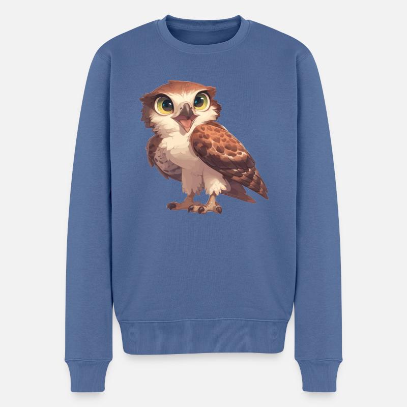Falken Falke - Männer Premium Bio Pullover - Taubenblau