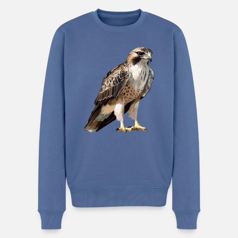 Faucon Faucon - Pull Premium bio Homme - bleu pigeon