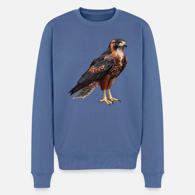 Falken Falke - Männer Premium Bio Pullover - Taubenblau