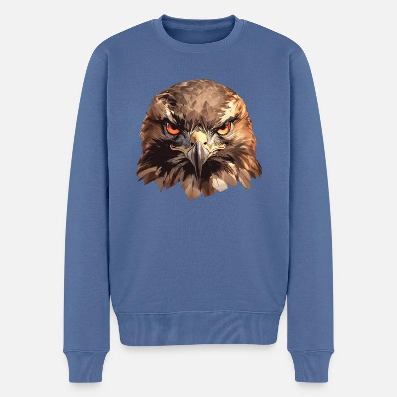 Faucon Faucon - Pull Premium bio Homme - bleu pigeon