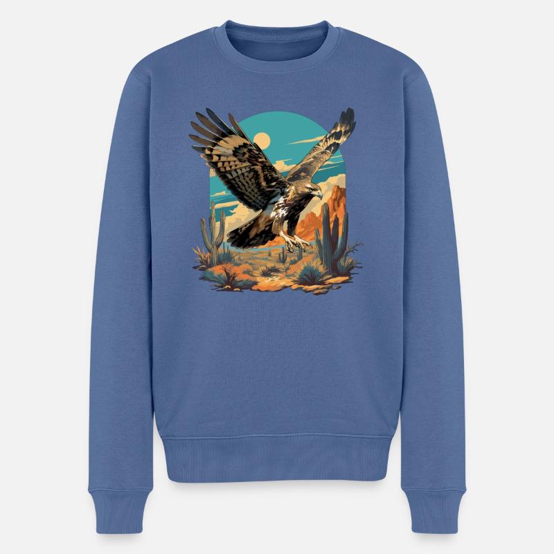 Falken Falke - Männer Premium Bio Pullover - Taubenblau