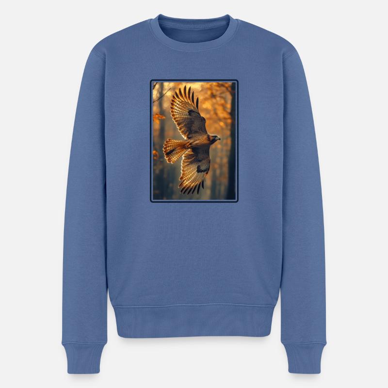 Falken Falke - Männer Premium Bio Pullover - Taubenblau