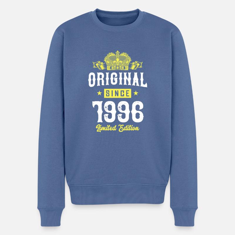 1996 Édition limitée - Pull Premium bio Homme - bleu pigeon