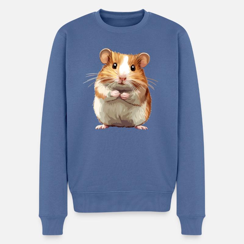Hamster - Pull Premium bio Homme - bleu pigeon