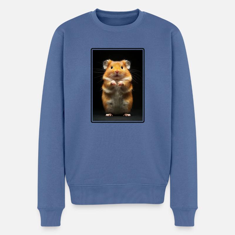 Hamster - Pull Premium bio Homme - bleu pigeon