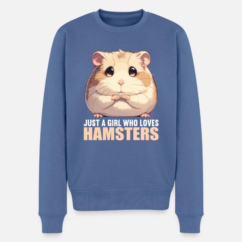 Hamster - Männer Premium Bio Pullover - Taubenblau