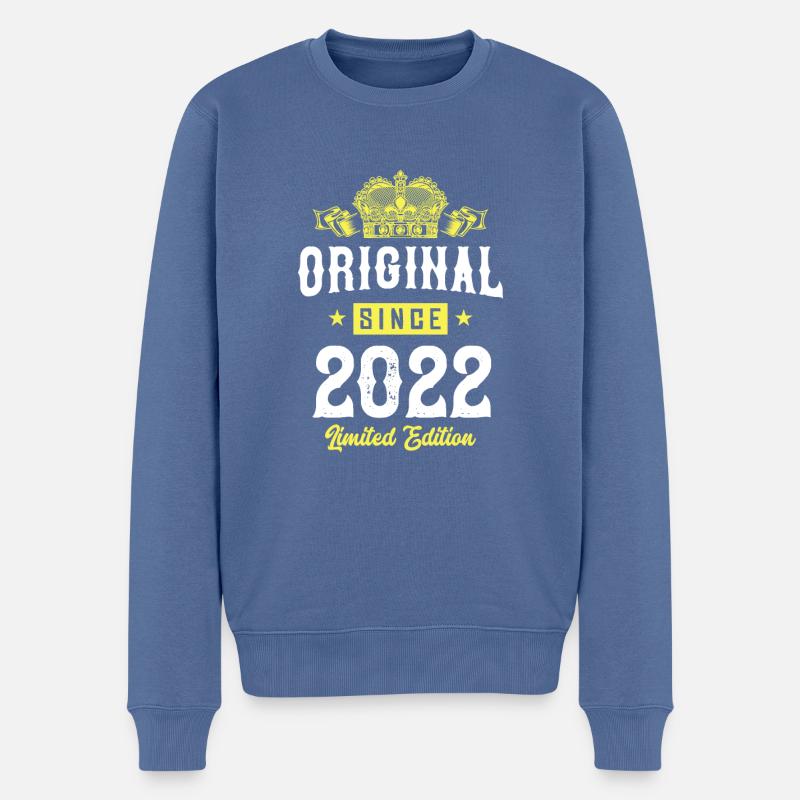 Édition limitée 2022 - Pull Premium bio Homme - bleu pigeon