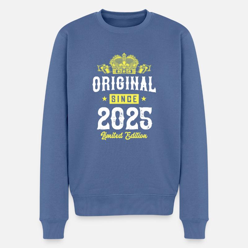 Édition limitée 2025 - Pull Premium bio Homme - bleu pigeon