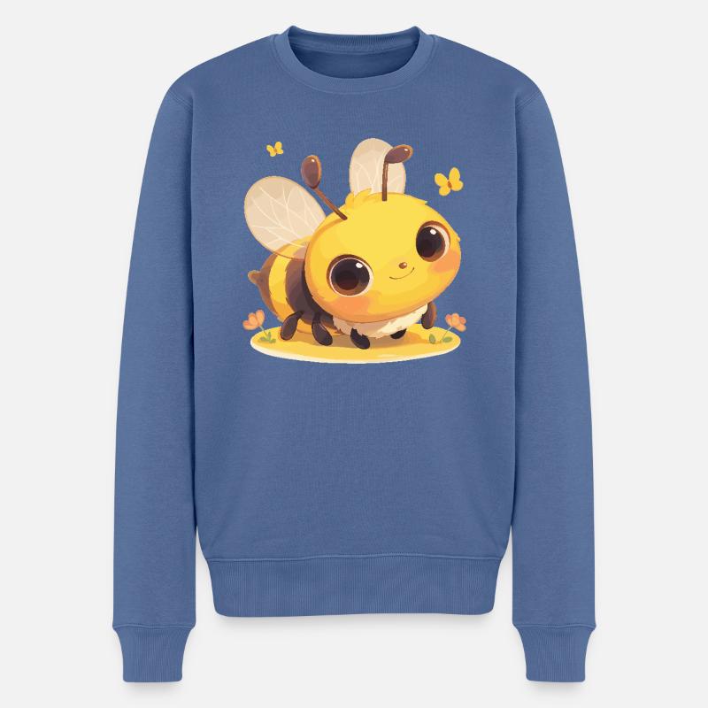 Abeilles Abeille - Pull Premium bio Homme - bleu pigeon