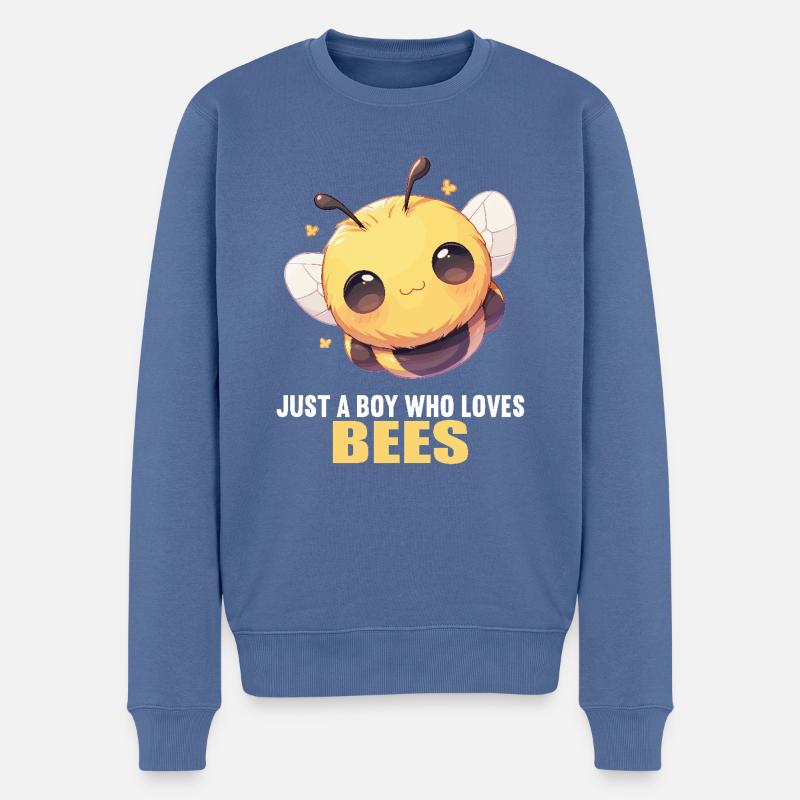 Abeilles Abeille - Pull Premium bio Homme - bleu pigeon