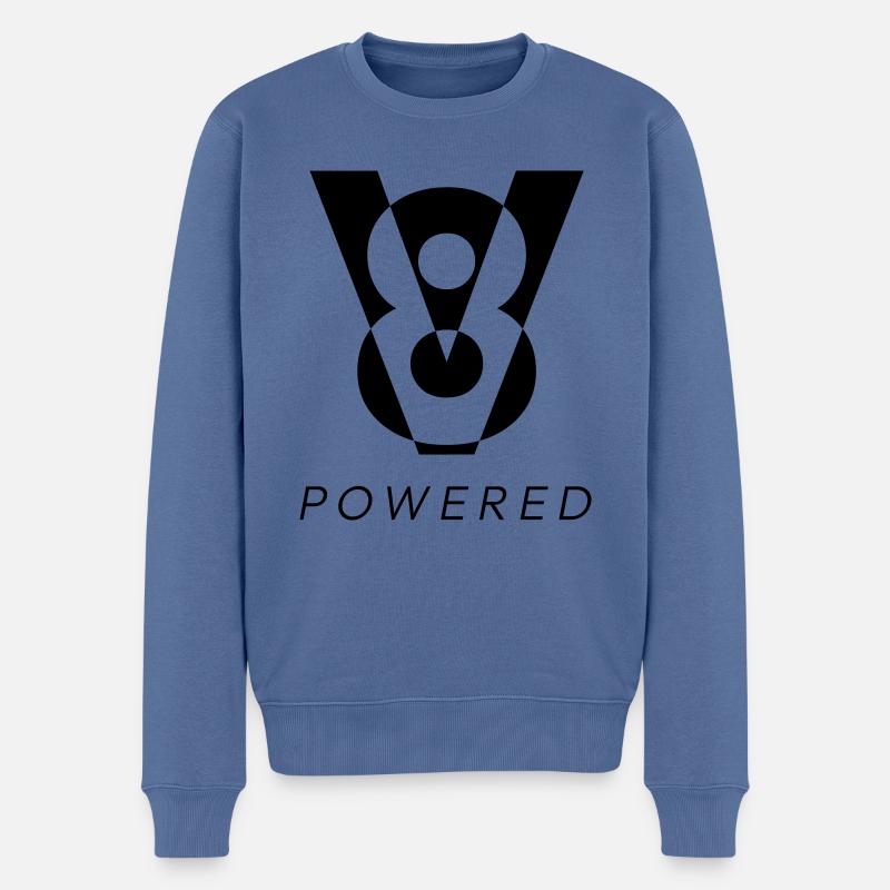 Propulsé par un V8 - Pull Premium bio Homme - bleu pigeon
