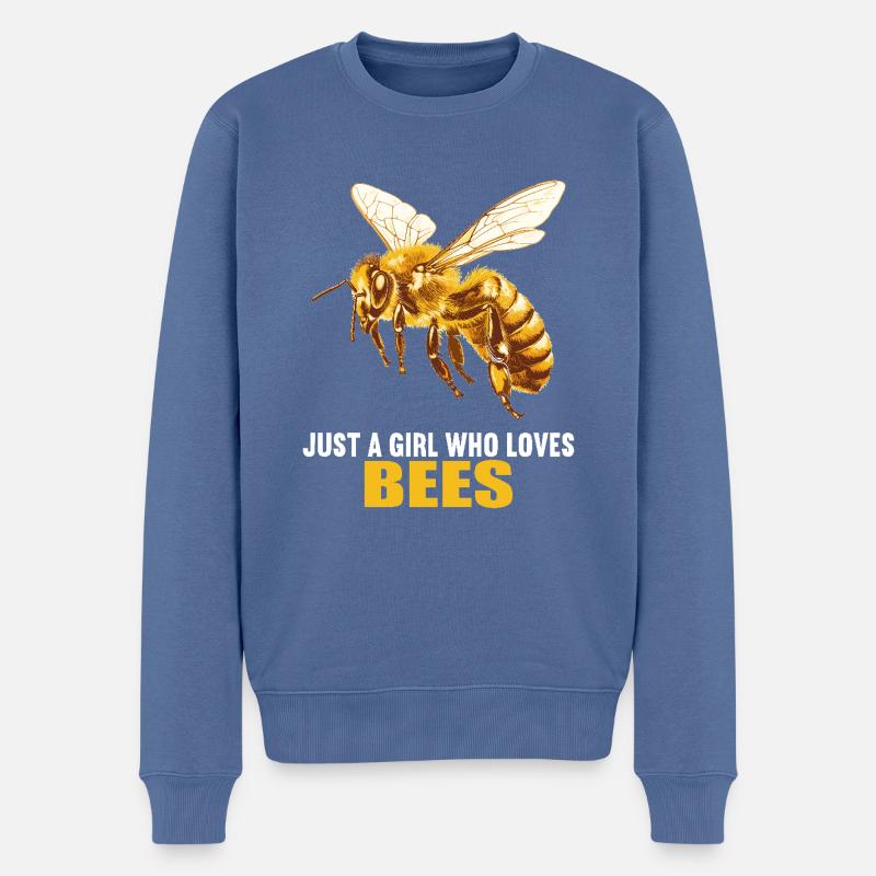 Abeilles Abeille - Pull Premium bio Homme - bleu pigeon