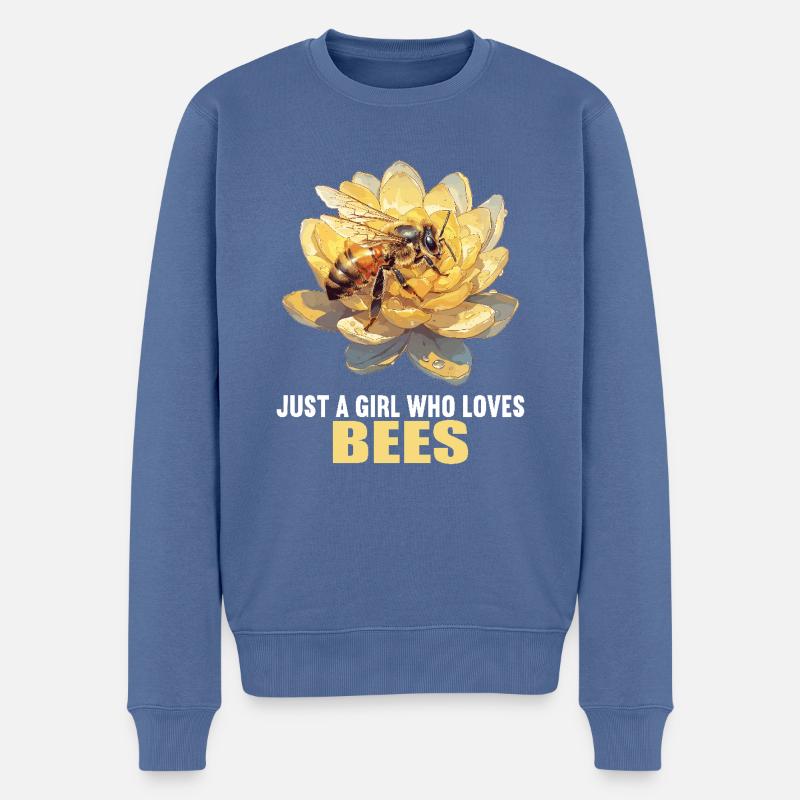 Abeilles Abeille - Pull Premium bio Homme - bleu pigeon