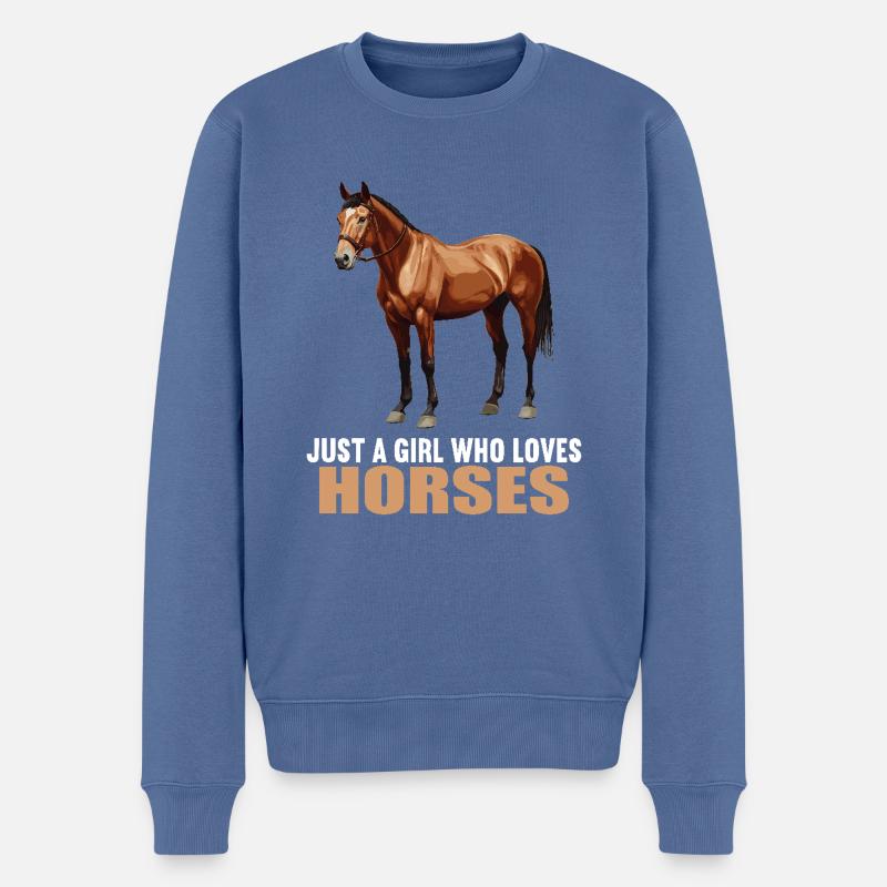 Chevaux Cheval - Pull Premium bio Homme - bleu pigeon