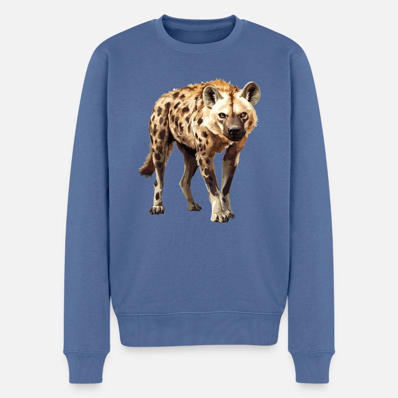 Hyène Hyène - Pull Premium bio Homme - bleu pigeon