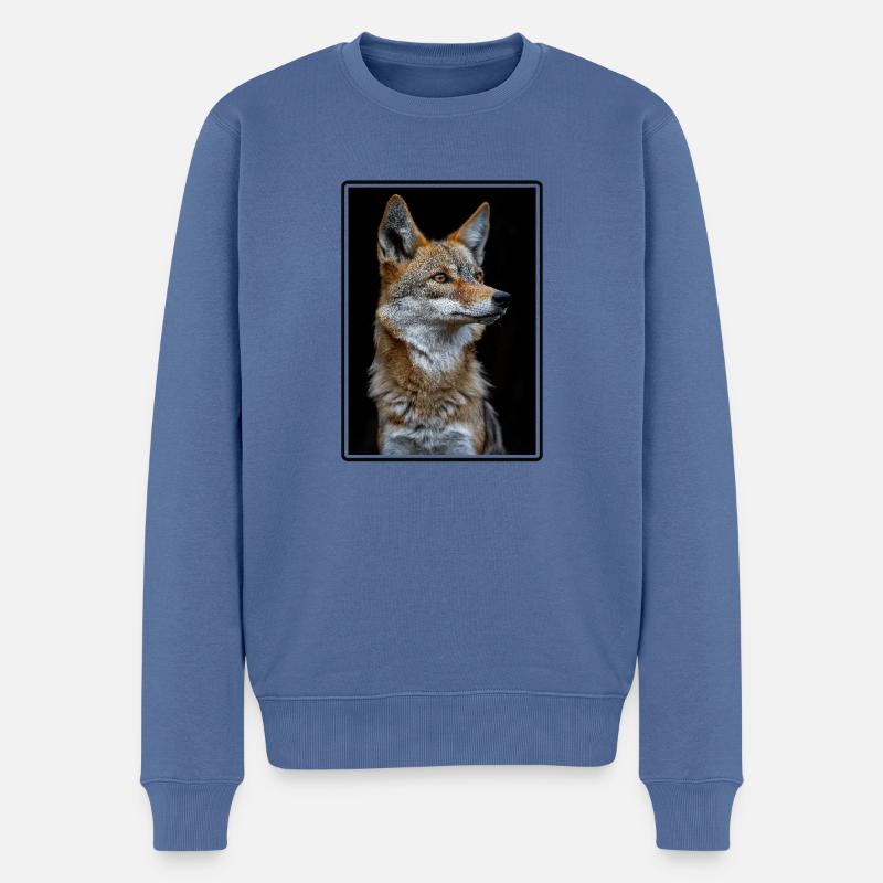 Schakale Schakal - Männer Premium Bio Pullover - Taubenblau