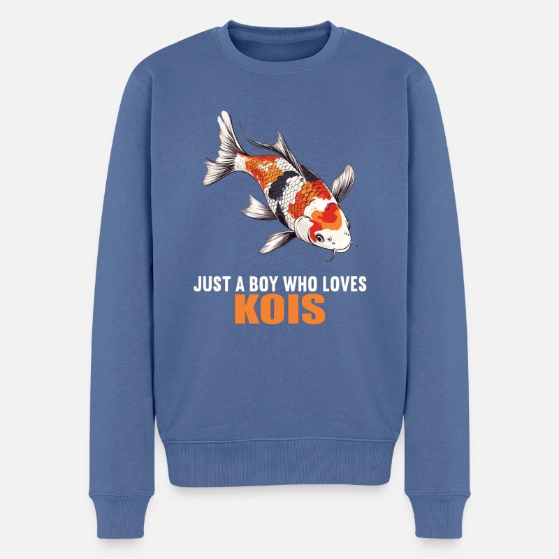 Koi Koi Carpe - Pull Premium bio Homme - bleu pigeon
