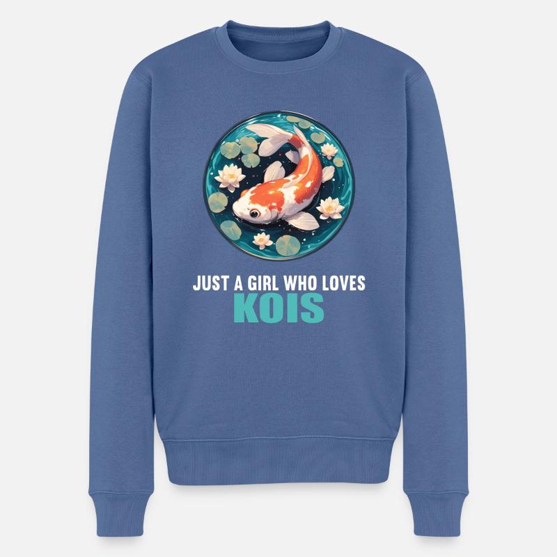 Kois Koi Karpfen - Männer Premium Bio Pullover - Taubenblau