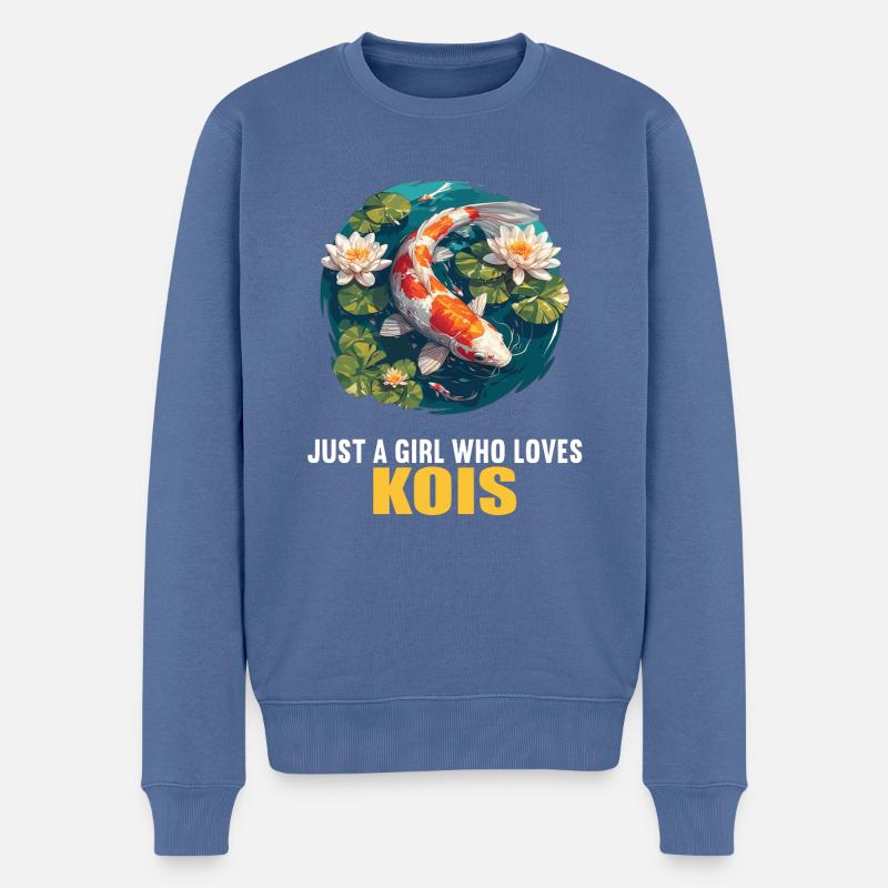 Koi Koi Carpe - Pull Premium bio Homme - bleu pigeon