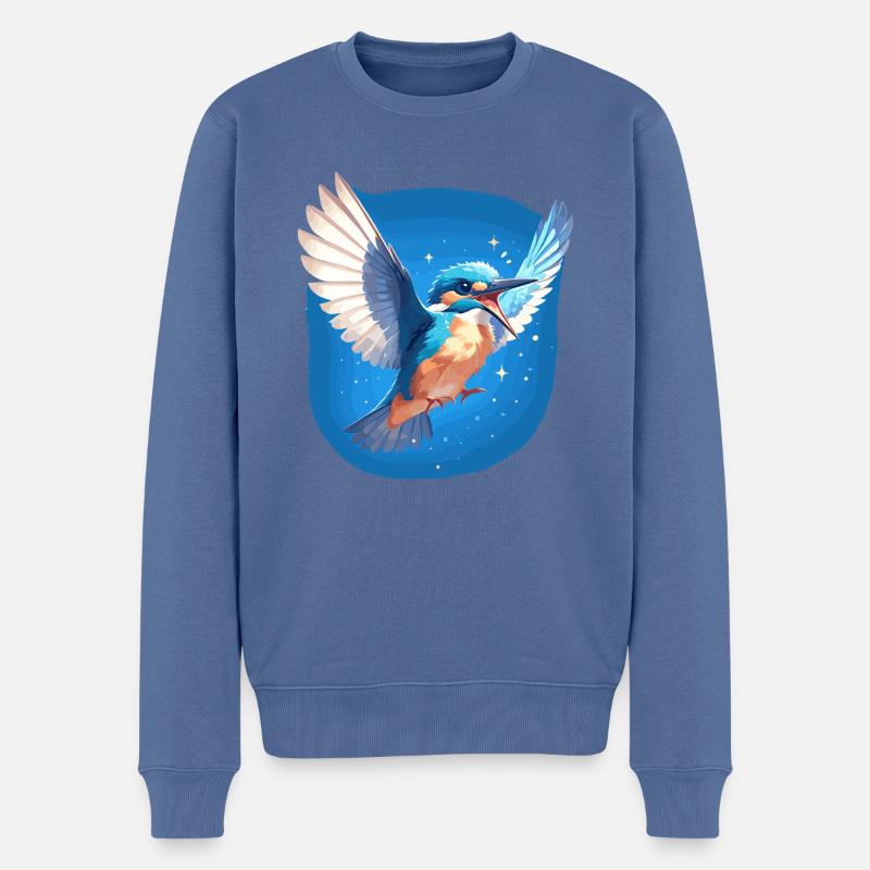 Eisvögel Eisvogel - Männer Premium Bio Pullover - Taubenblau