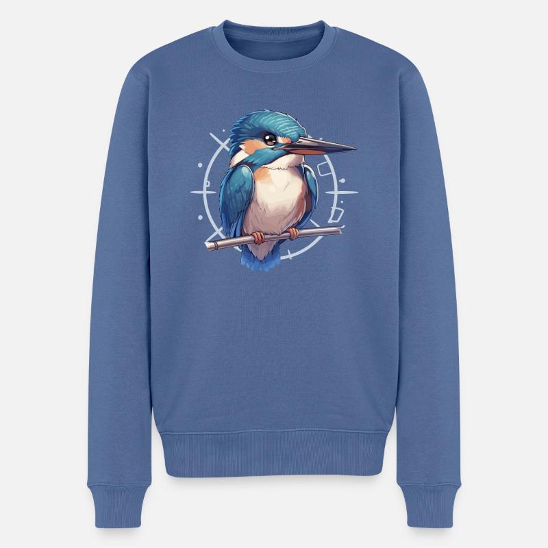 Eisvögel Eisvogel - Männer Premium Bio Pullover - Taubenblau