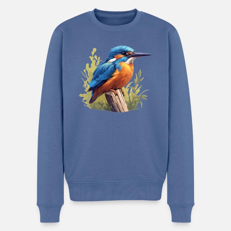 Martin-pêcheur Martin-pêcheur - Pull Premium bio Homme - bleu pigeon