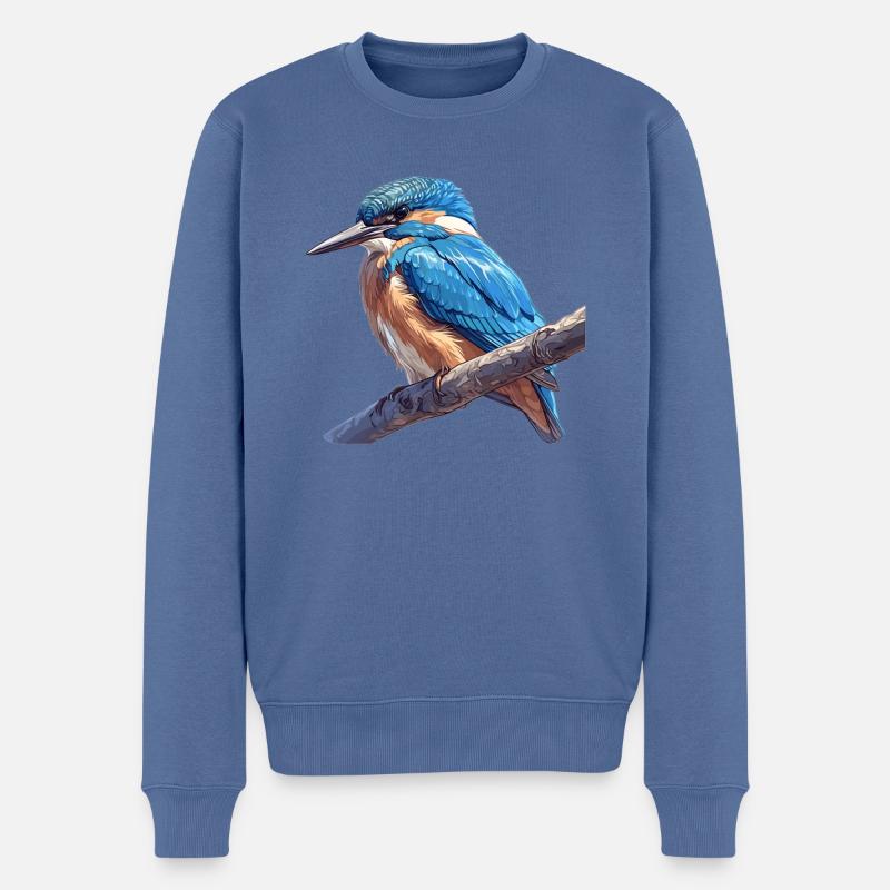 Eisvögel Eisvogel - Männer Premium Bio Pullover - Taubenblau