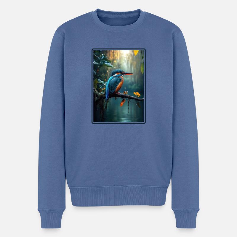 Martin-pêcheur Martin-pêcheur - Pull Premium bio Homme - bleu pigeon