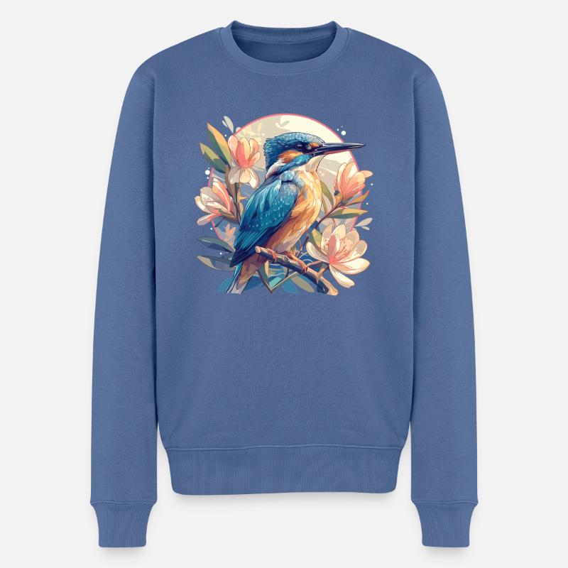Martin-pêcheur Martin-pêcheur - Pull Premium bio Homme - bleu pigeon