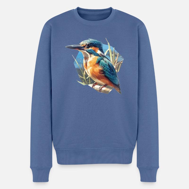Eisvögel Eisvogel - Männer Premium Bio Pullover - Taubenblau