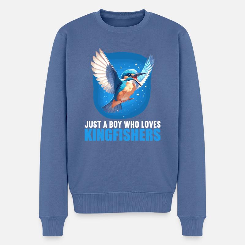 Martin-pêcheur Martin-pêcheur - Pull Premium bio Homme - bleu pigeon