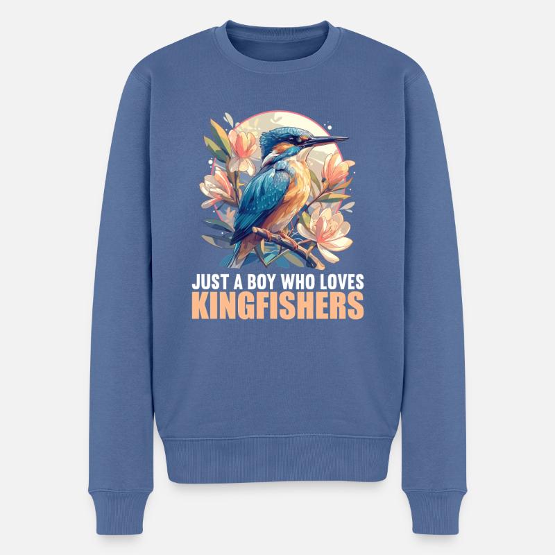 Eisvögel Eisvogel - Männer Premium Bio Pullover - Taubenblau