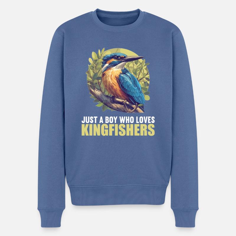 Eisvögel Eisvogel - Männer Premium Bio Pullover - Taubenblau