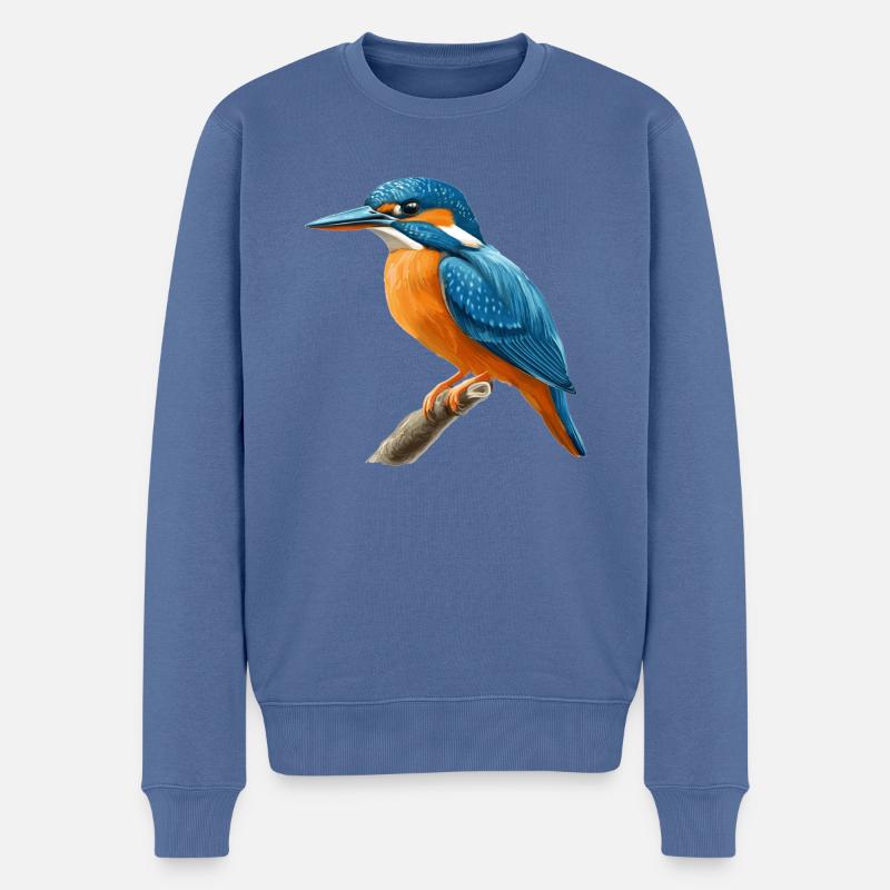 Eisvögel Eisvogel - Männer Premium Bio Pullover - Taubenblau