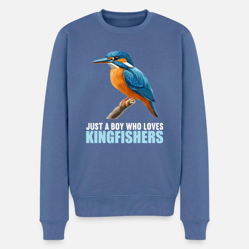 Martin-pêcheur Martin-pêcheur - Pull Premium bio Homme - bleu pigeon