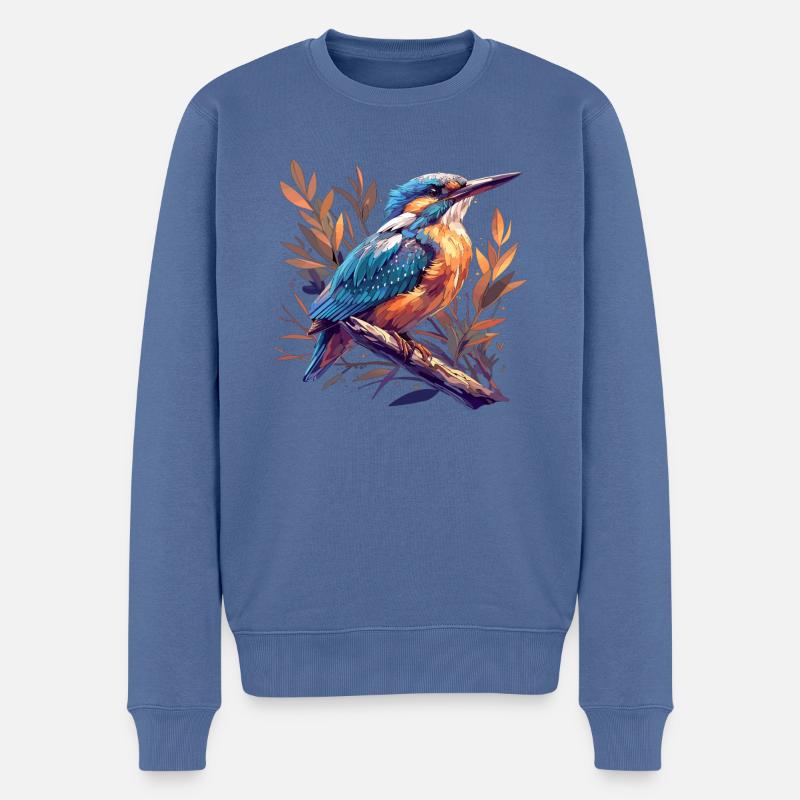 Eisvögel Eisvogel - Männer Premium Bio Pullover - Taubenblau