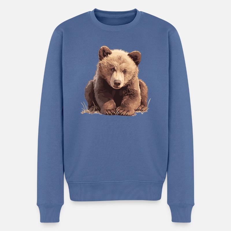 Ours Kodiak Ours Kodiak - Pull Premium bio Homme - bleu pigeon