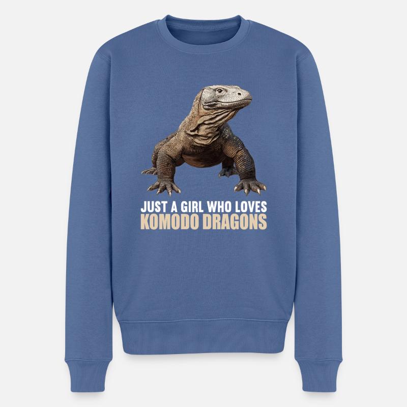 Komodowarane Komodowaran - Männer Premium Bio Pullover - Taubenblau